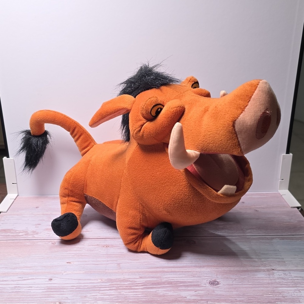 Disney The Lion King Pumbaa Warthog Plush Stuffed Animal Surface Washable